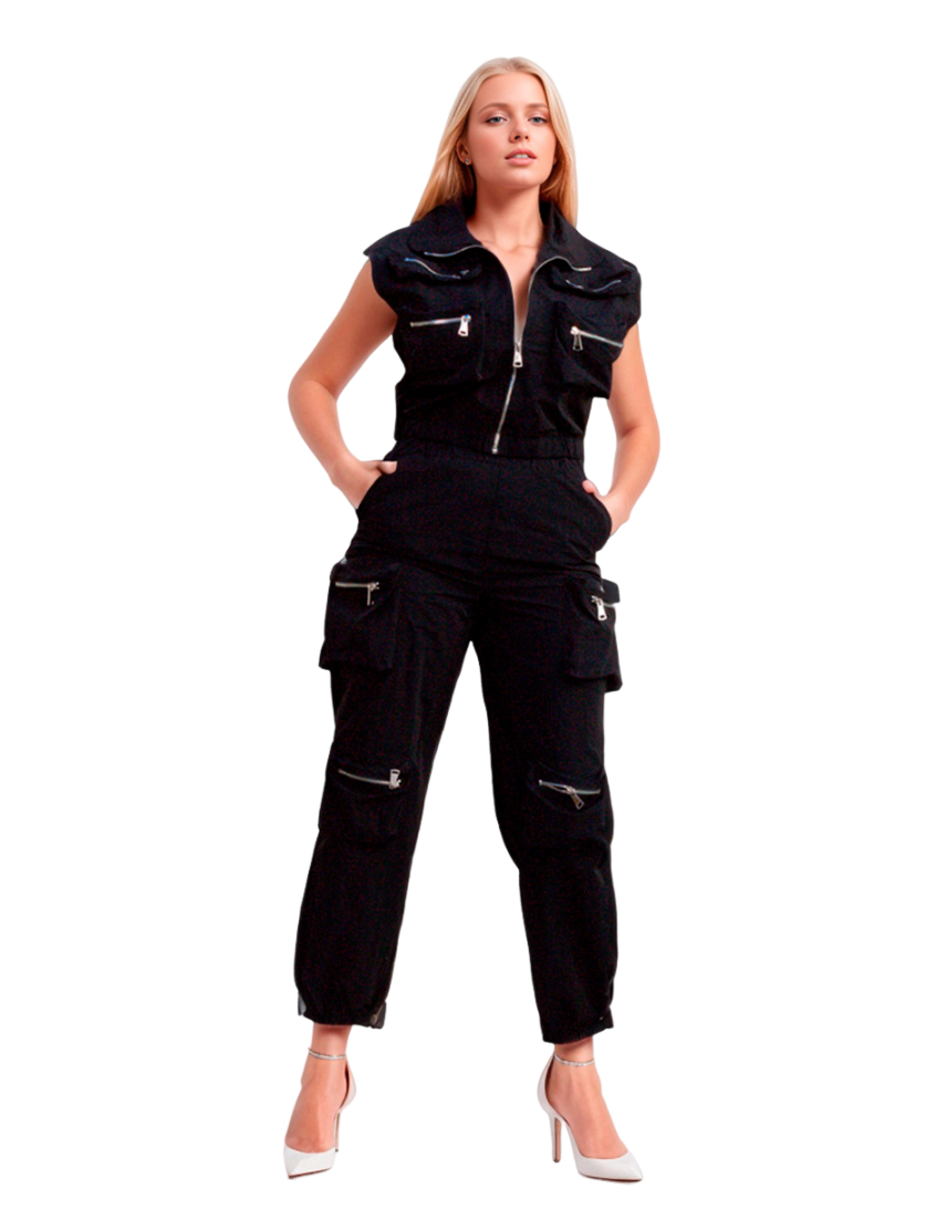 Conjunto chaleco y pantalón jogger Miss Mia cargo para mujer