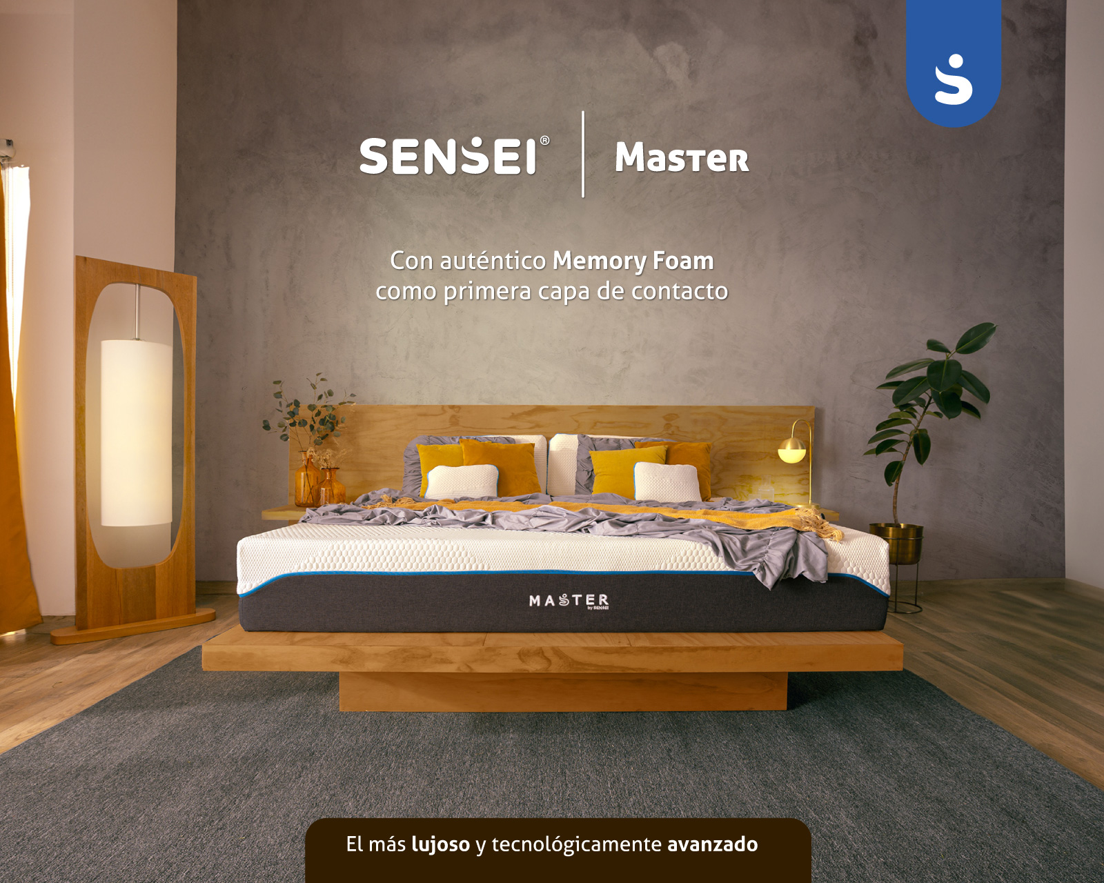 Colchón Matrimonial Memory Foam Sensei Master