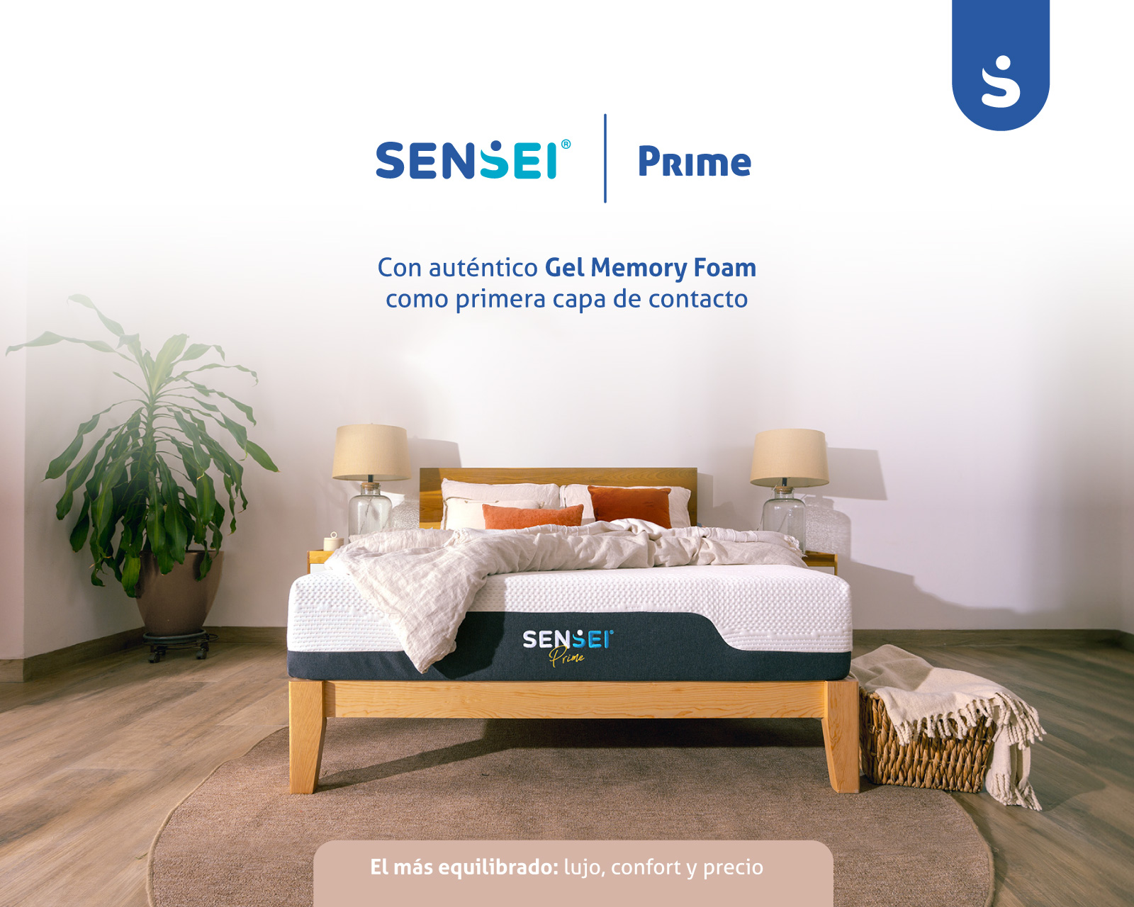 Colchón SenSei Prime de Memory Gel + Memory Foam King Size
