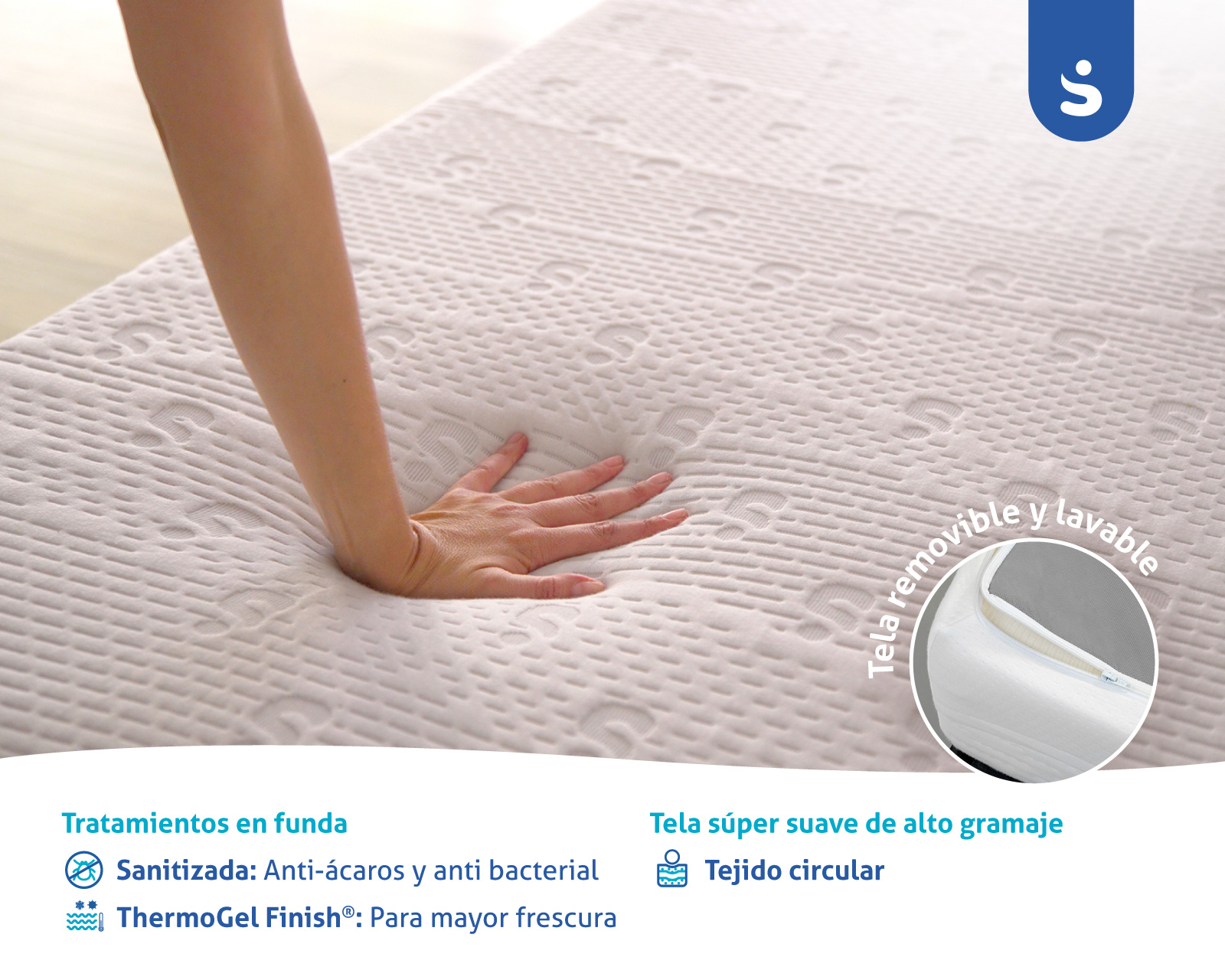 Colchón SenSei Prime de Memory Gel + Memory Foam Individual