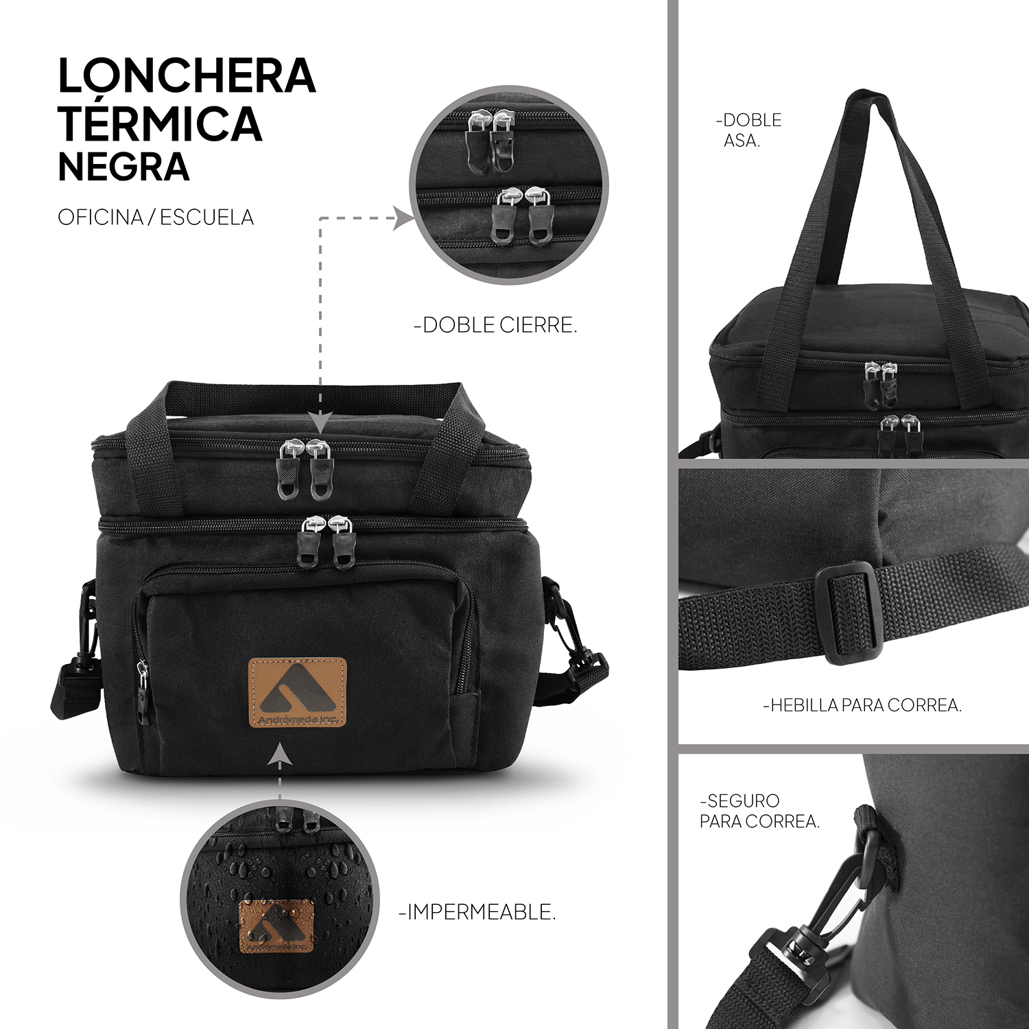 Lonchera Térmica Negra