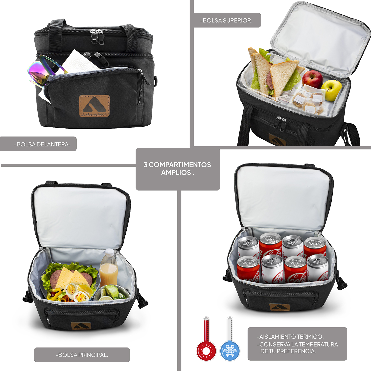 Lonchera Térmica Negra