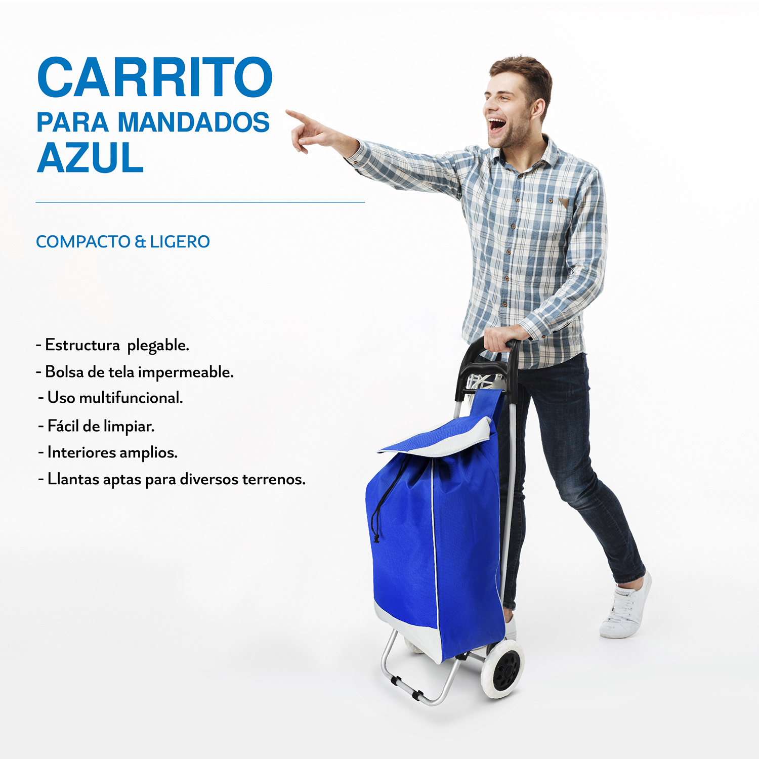 Carro de Mandado en Color Azul