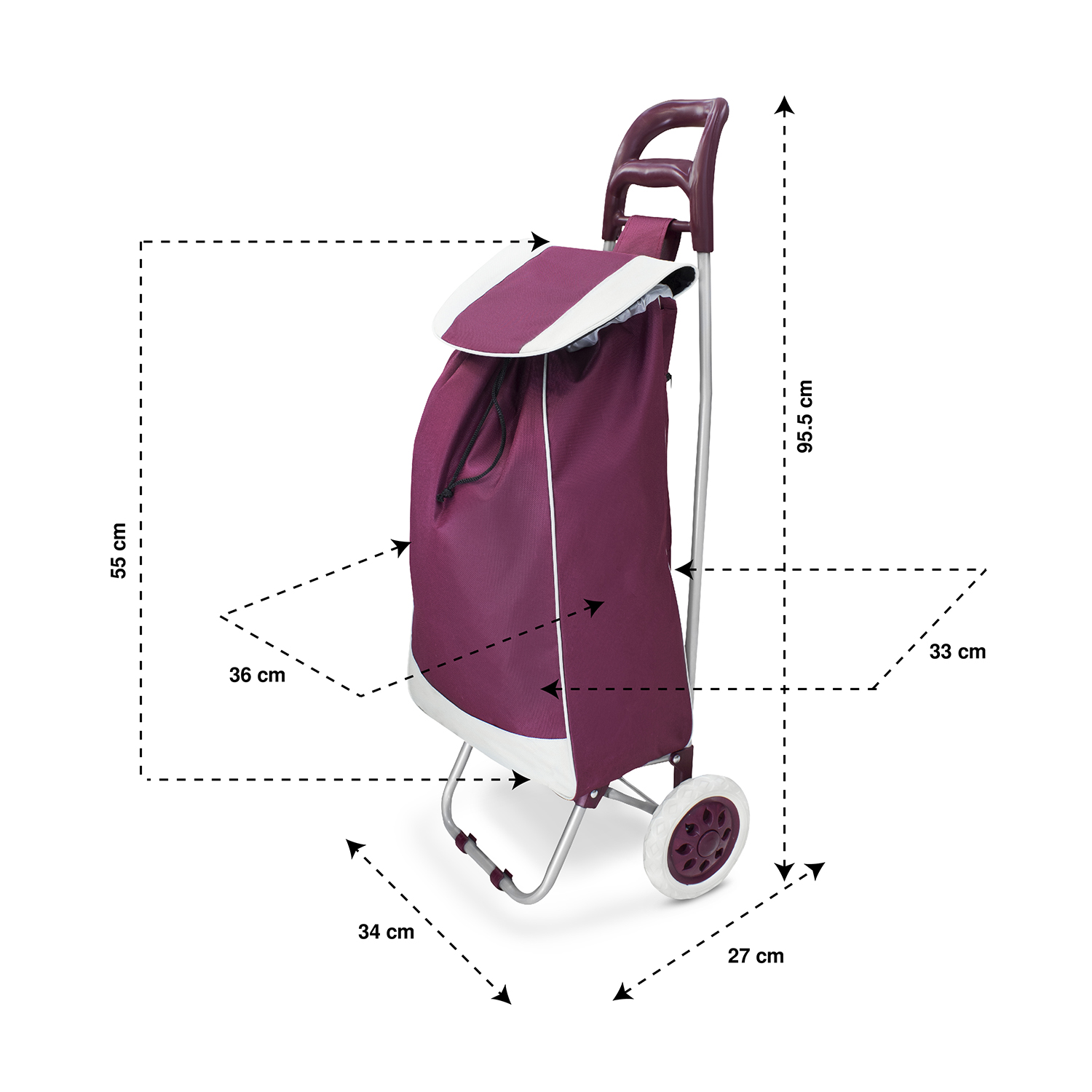 Carro de Mandado en Color Vino