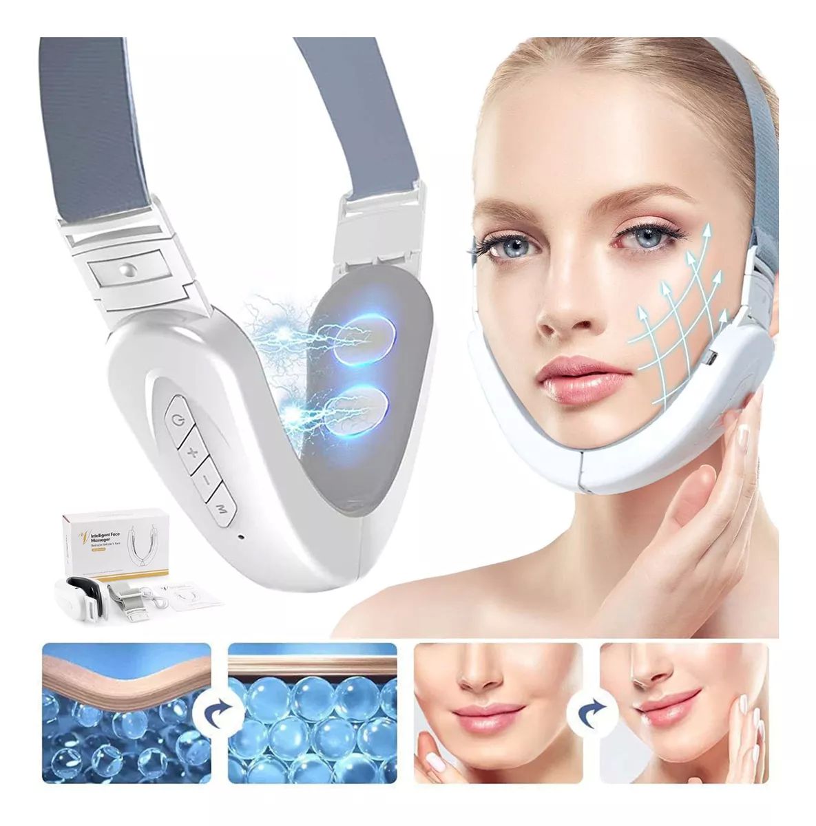 Reductor de papada eléctrico con vibracion ultrasónica