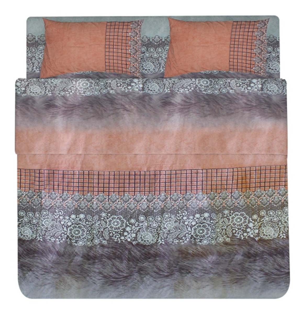 Juego De Sabanas Queen Size Estampadas De Microfibra De Poliester 4 Piezas Diseño Elegante Amplias Textura Suave