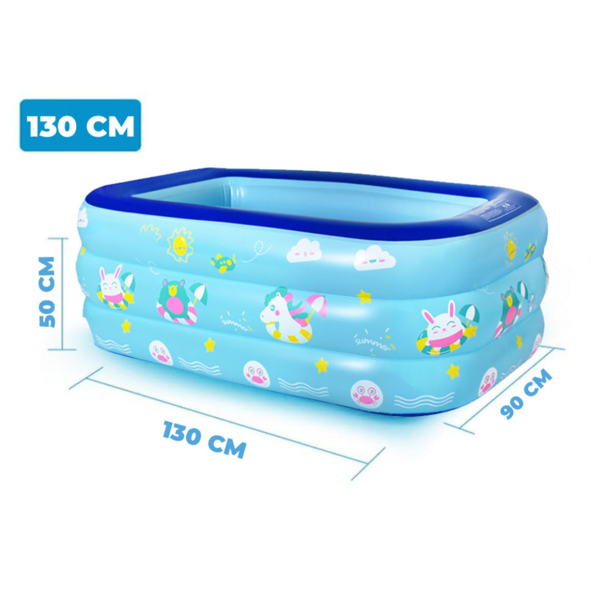 Piscina Inflable Para Niños, Adecuada Para Exteriores, Interiores Y Patios. 130*90*50 Cm.