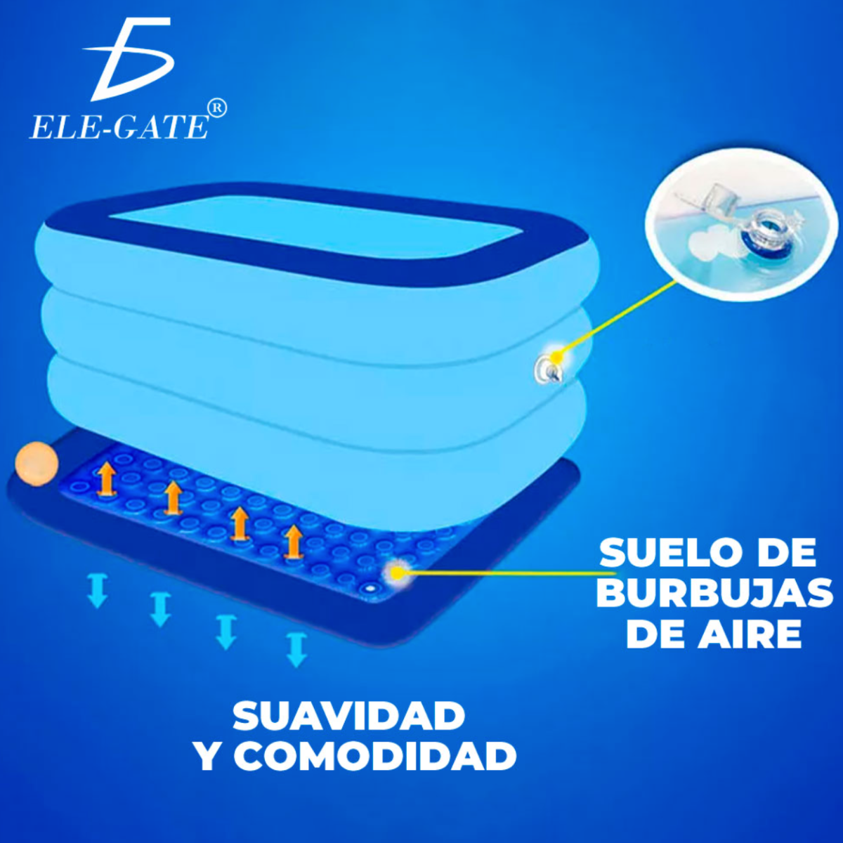 Piscina Inflable Para Niños, Adecuada Para Exteriores, Interiores Y Patios. 130*90*50 Cm.