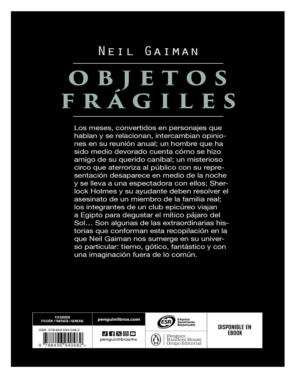 Libro Objetos Fragiles Autor Neil Gaiman