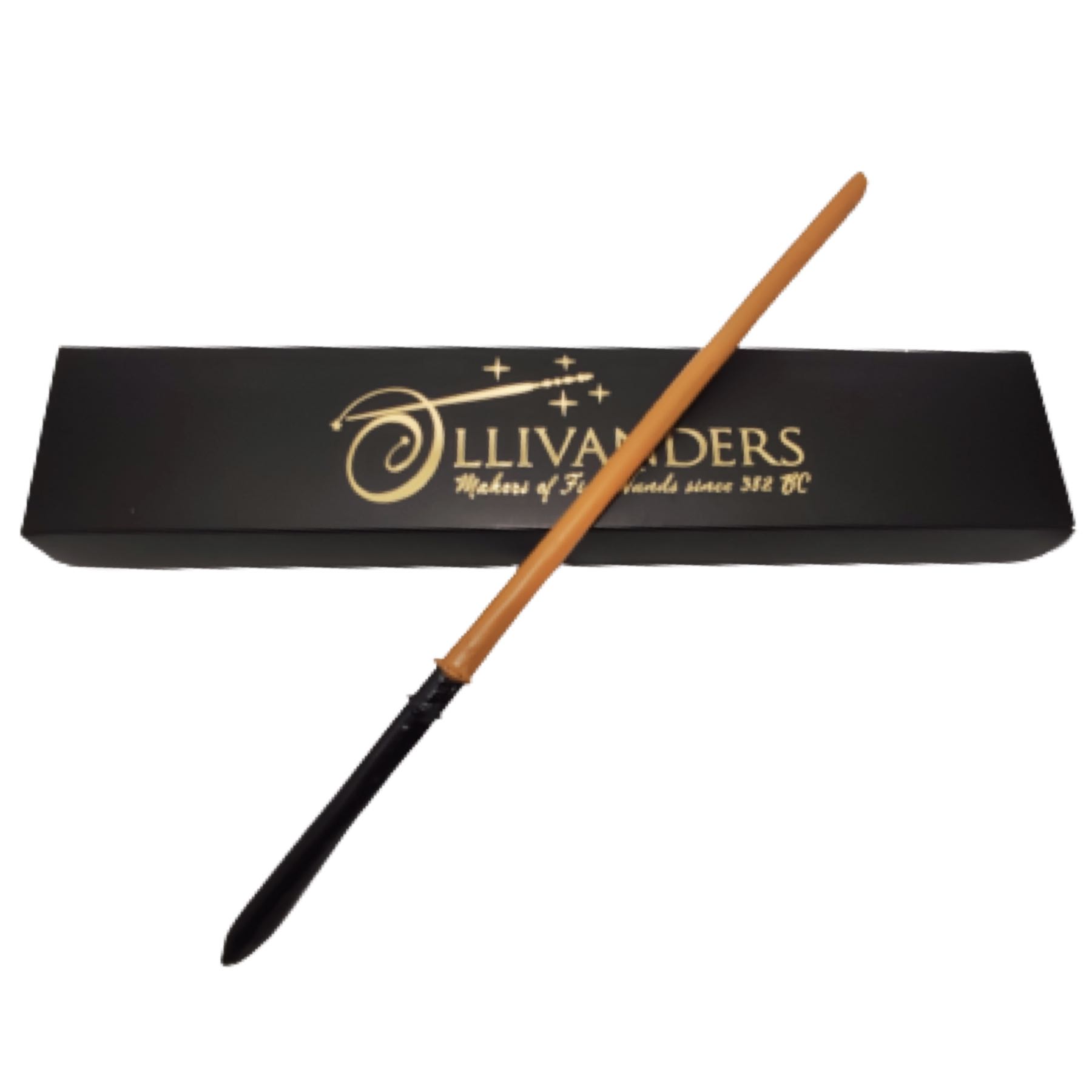 Harry Potter Varita Mágica Draco Malfoy con Núcleo Metálico + Caja Ollivanders Colección Slytherin Cosplay