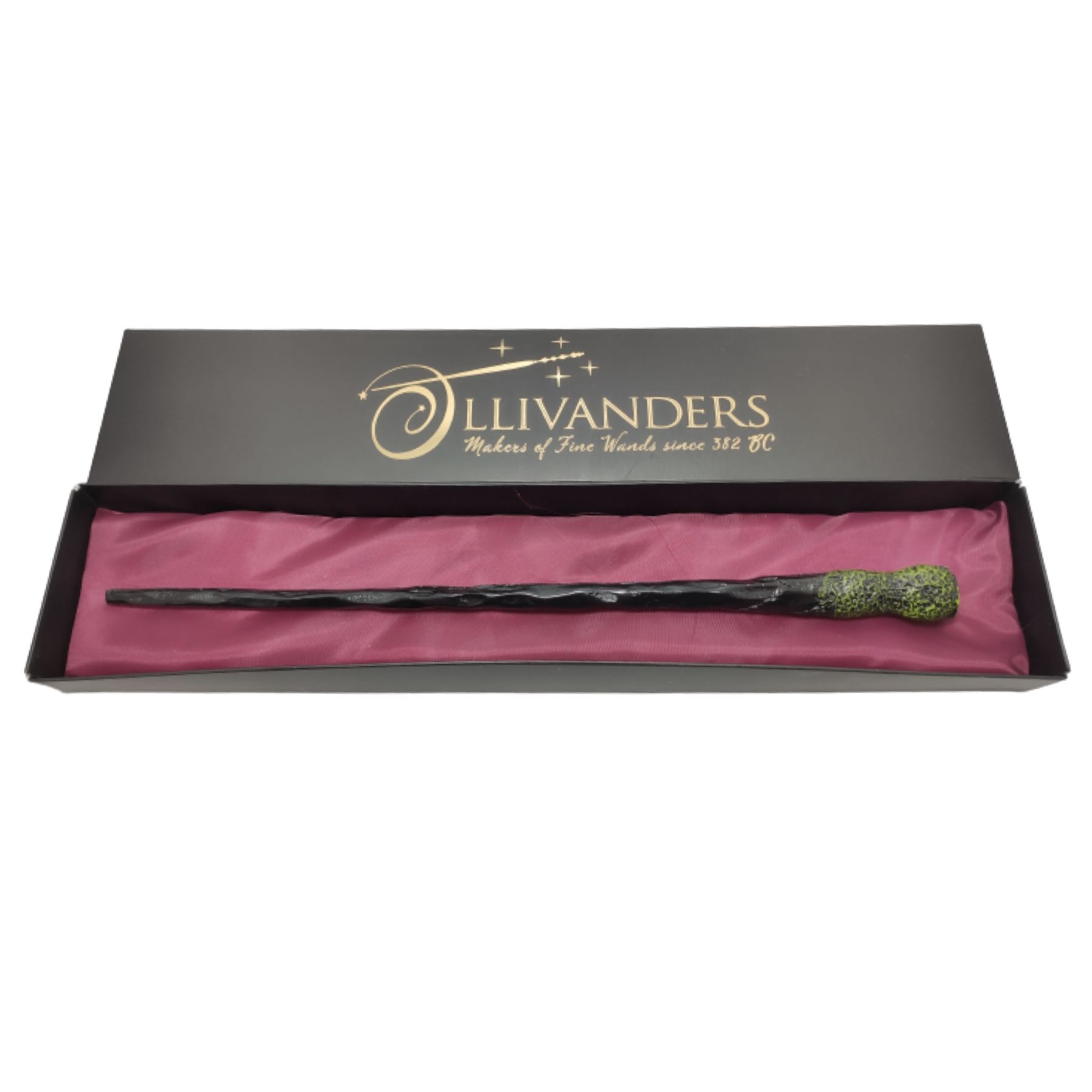 Harry Potter Varita Mágica Ron Weasley con Núcleo Metálico + Caja Ollivanders Colección Gryffindor Cosplay