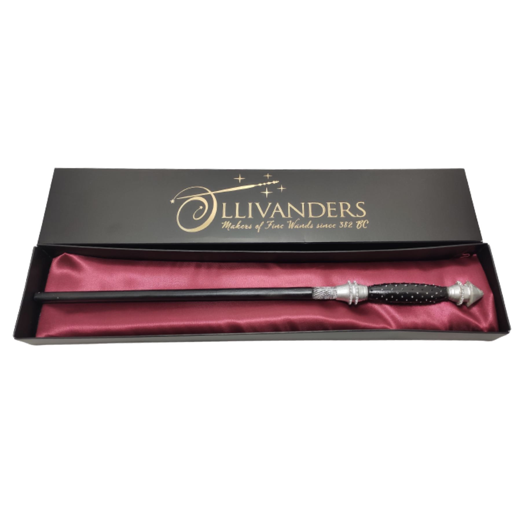 Harry Potter Varita Mágica Narcisa Malfoy Con Núcleo Metálico + Caja Ollivanders Colección Slytherin Narcissa