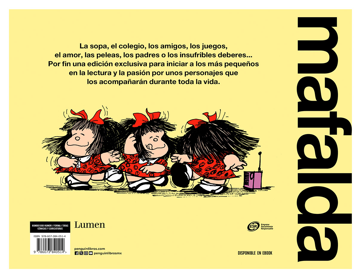Mafalda Para Niñas Y Niños Autor Quino (Lavado Tejon, Joaquin Salvador)