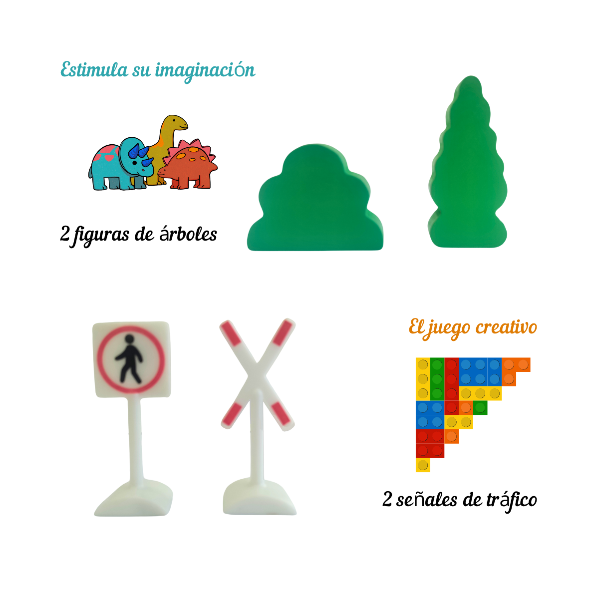 Aventura Jurásica: Pista Didáctica de Madera Carros Tren Dinosaurios Niños 