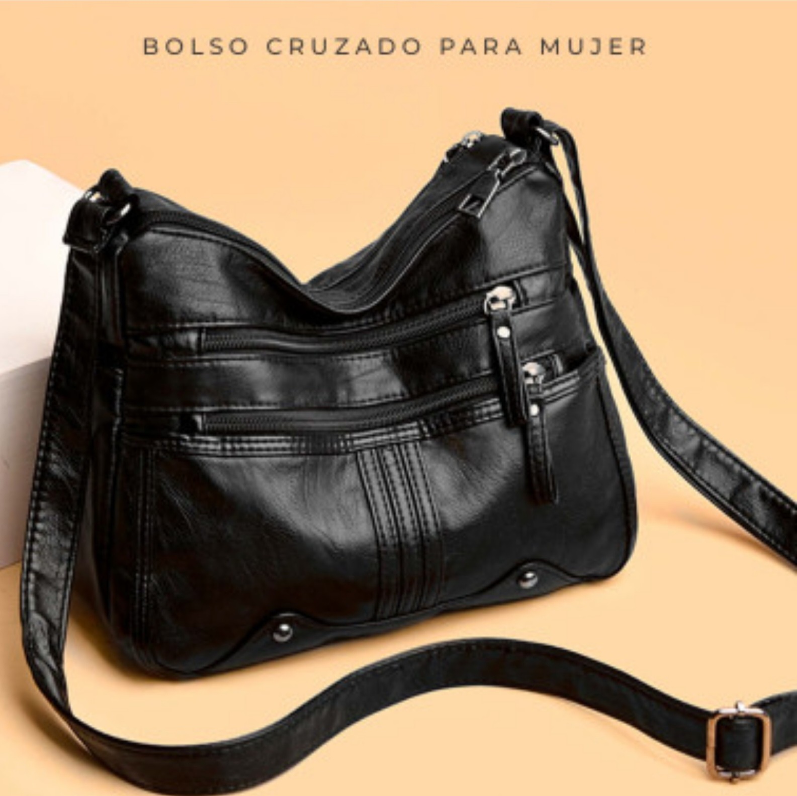 Bolsa para dama cruzado al hombro fina Piel Vegana