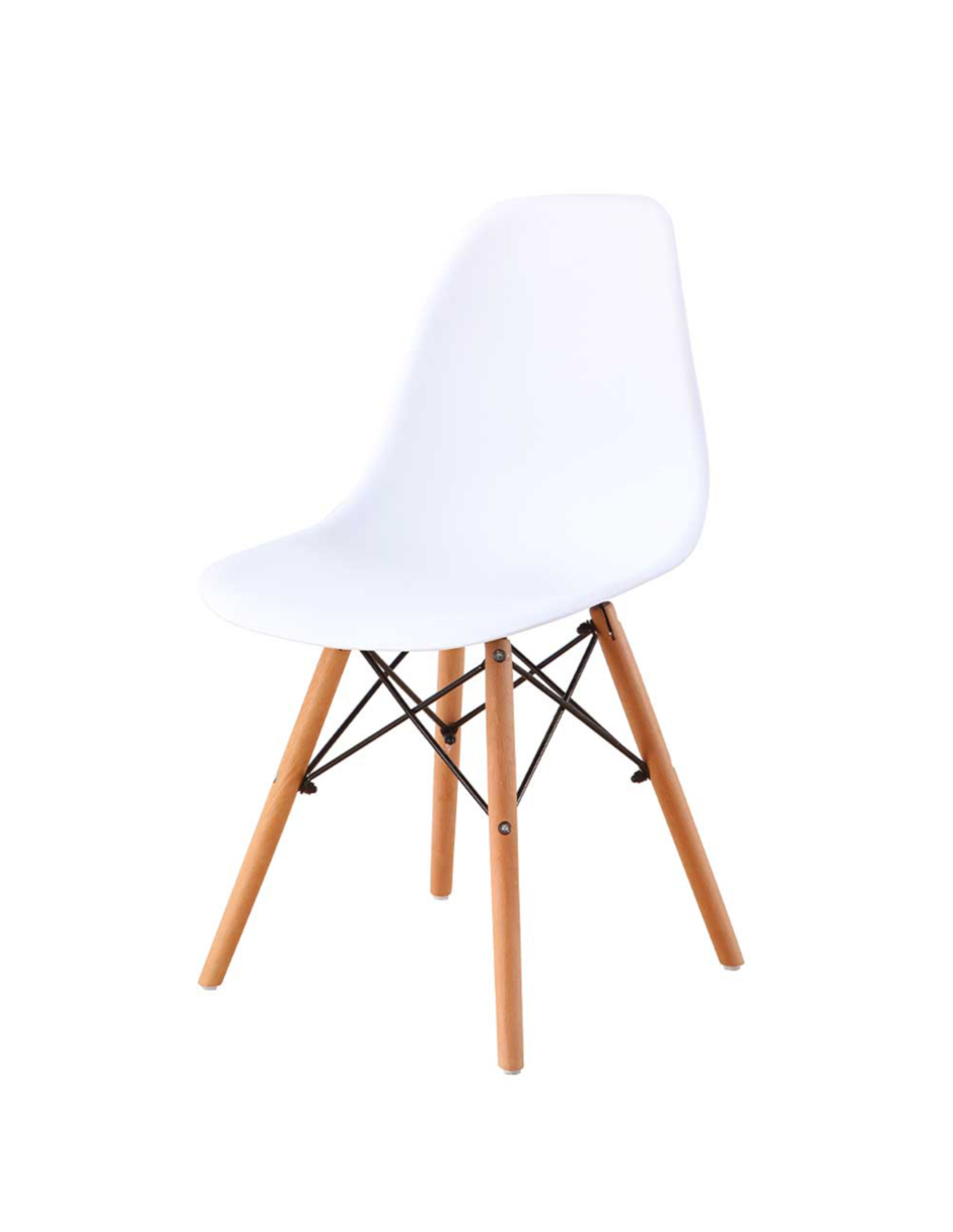 Set 4 sillas de comedor DIB réplica Eames blanco