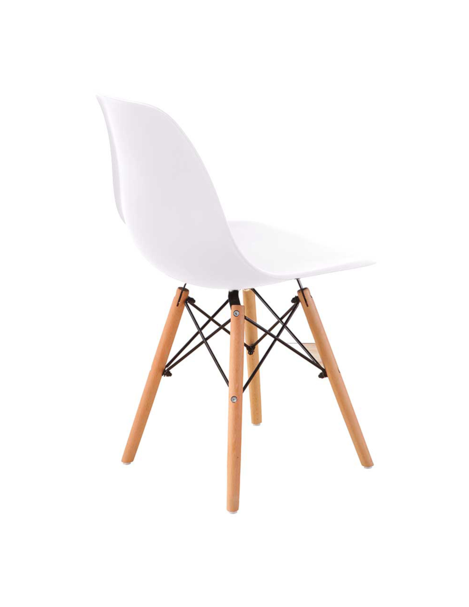 Set 4 sillas de comedor DIB réplica Eames blanco