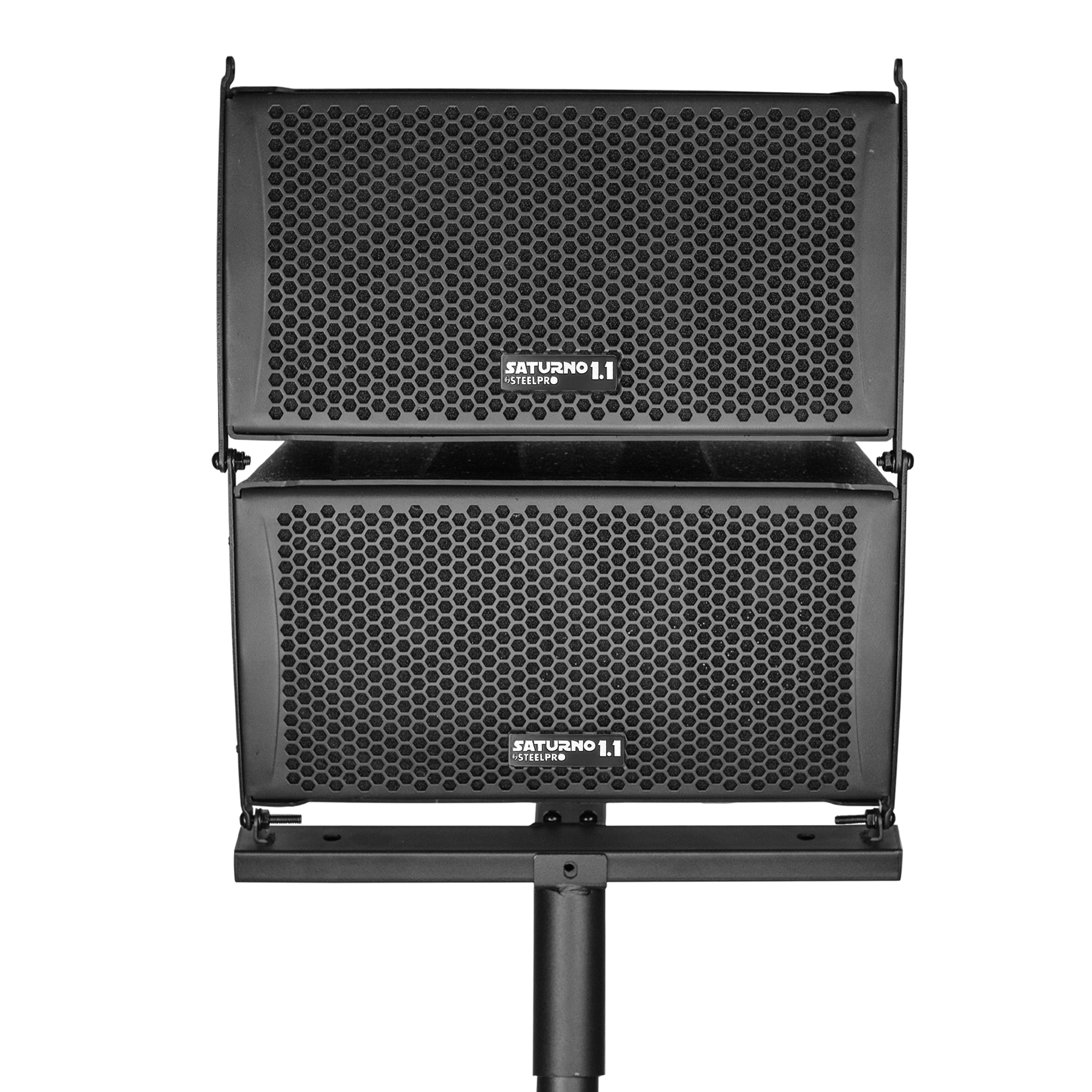 Sistema Profesional De Audio Lineal 1300w Saturno18 Steelpro Color Negro