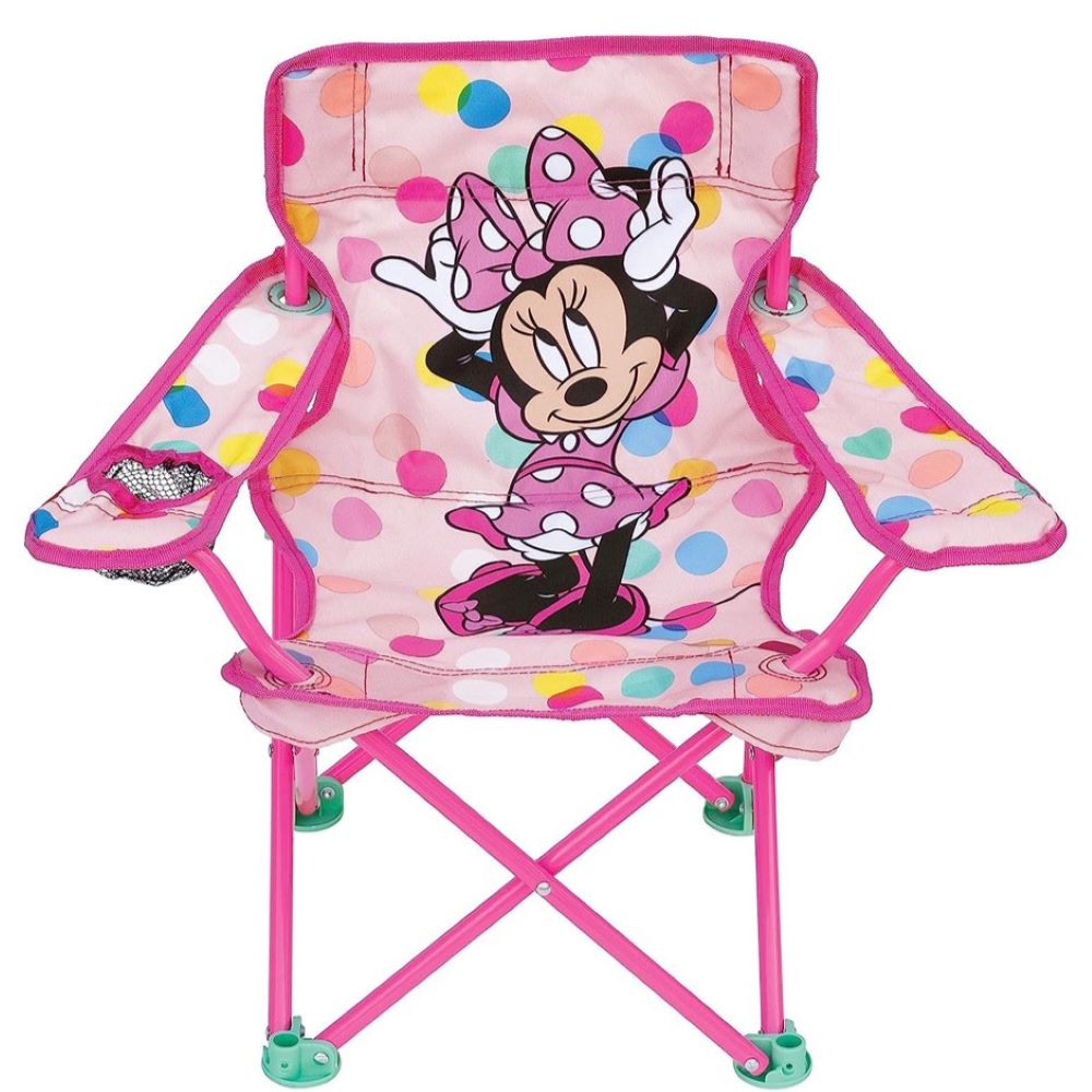 Silla Plegable Infantil Disney Con Bolsa De Transporte Mickey y Minnie Mouse.