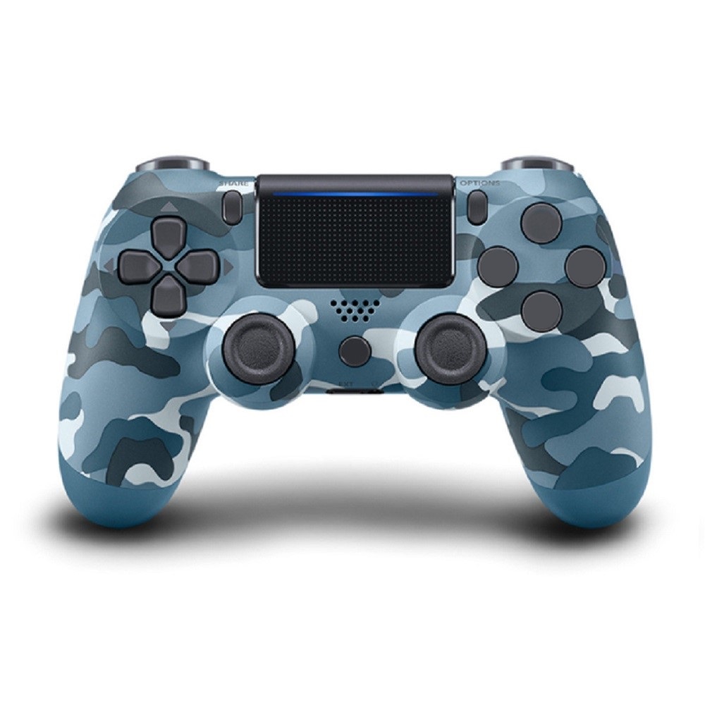 Control Compatible Con Ps4 Camuflaje Azul Inalámbrico.