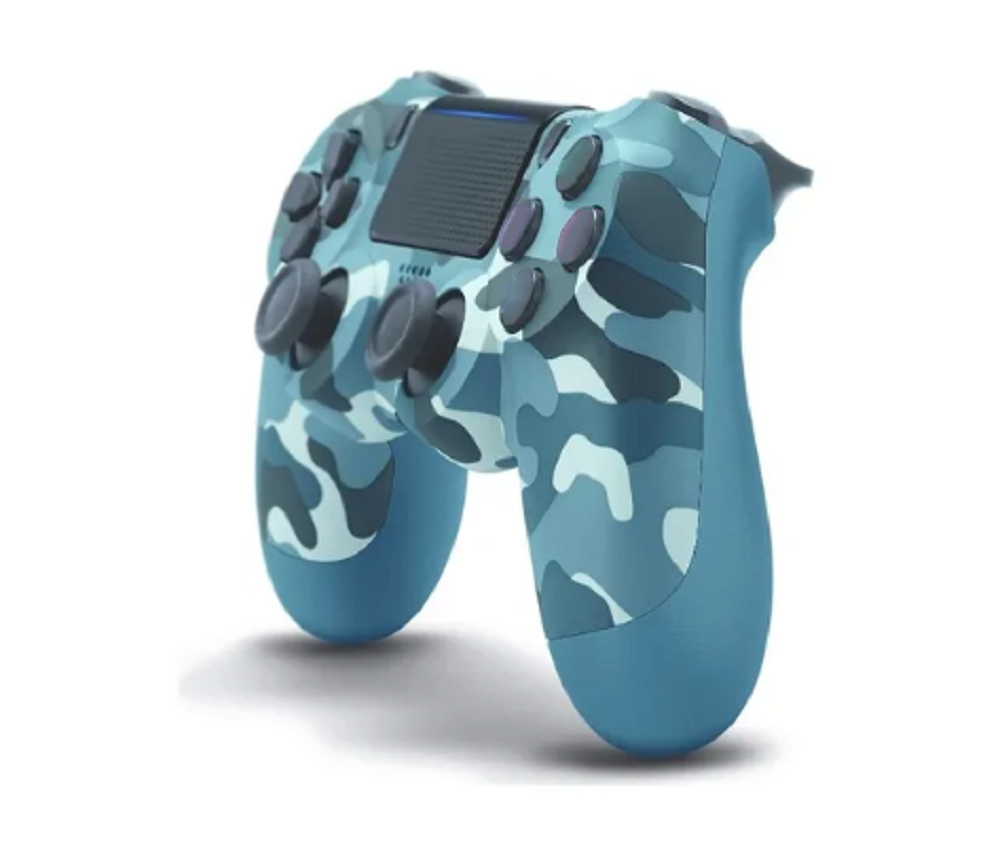 Control Compatible Con Ps4 Camuflaje Azul Inalámbrico.
