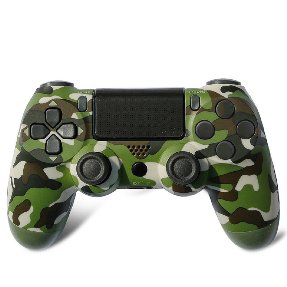 Control Compatible Con Ps4 Camuflaje Verde Inalámbrico.