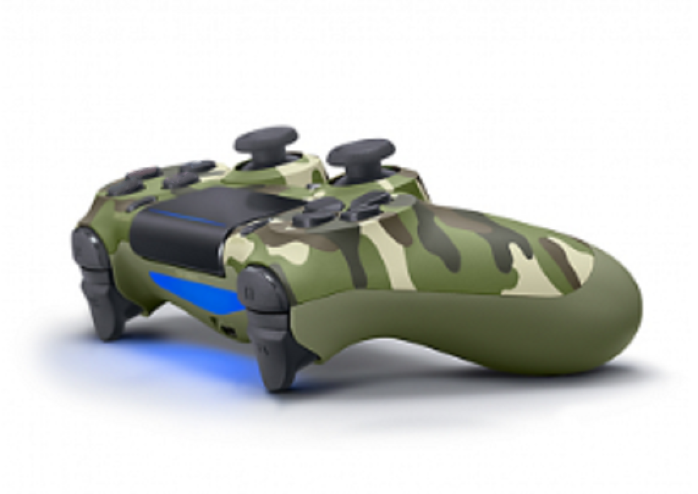 Control Compatible Con Ps4 Camuflaje Verde Inalámbrico.