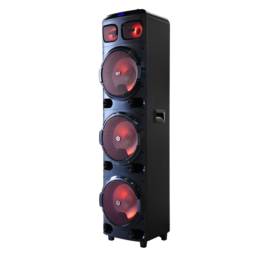 Bafle bocina Inalámbrica STF Power Block 12x3" Con luz led