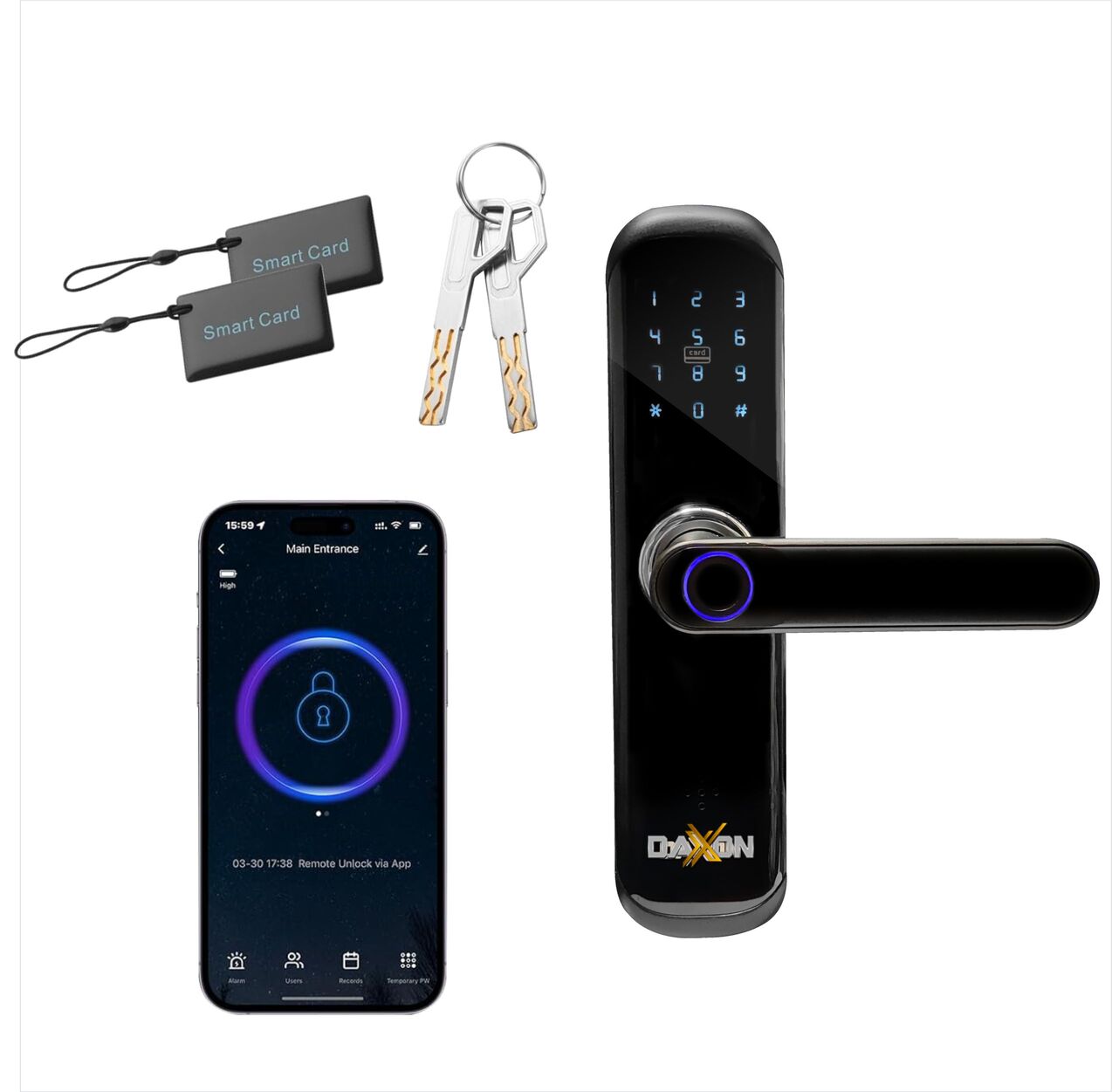 Chapa Cerradura Digital Inteligente App Wifi Huella B110 