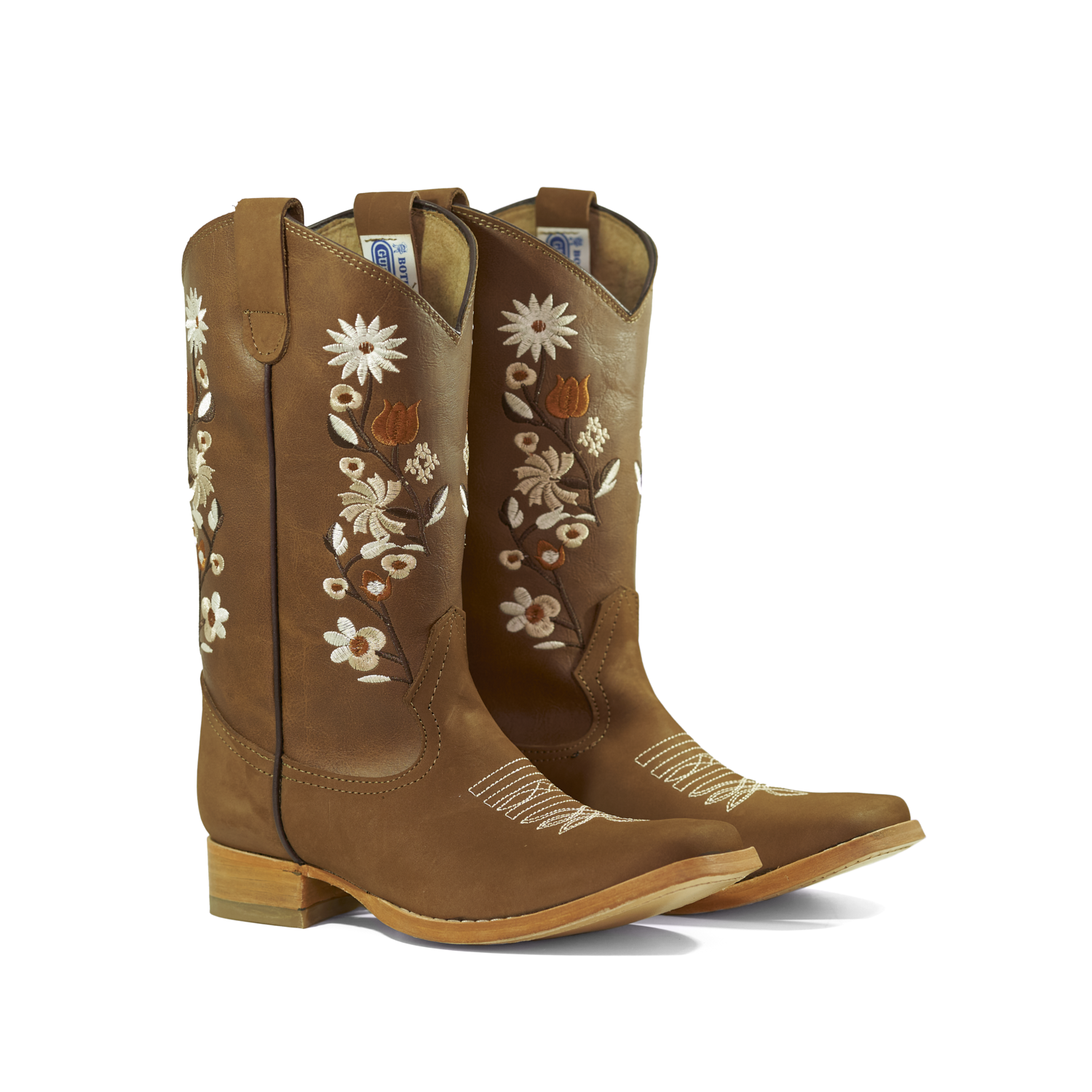 Botines vaqueros charras de rodeo para mujer, botas 100% piel para dama