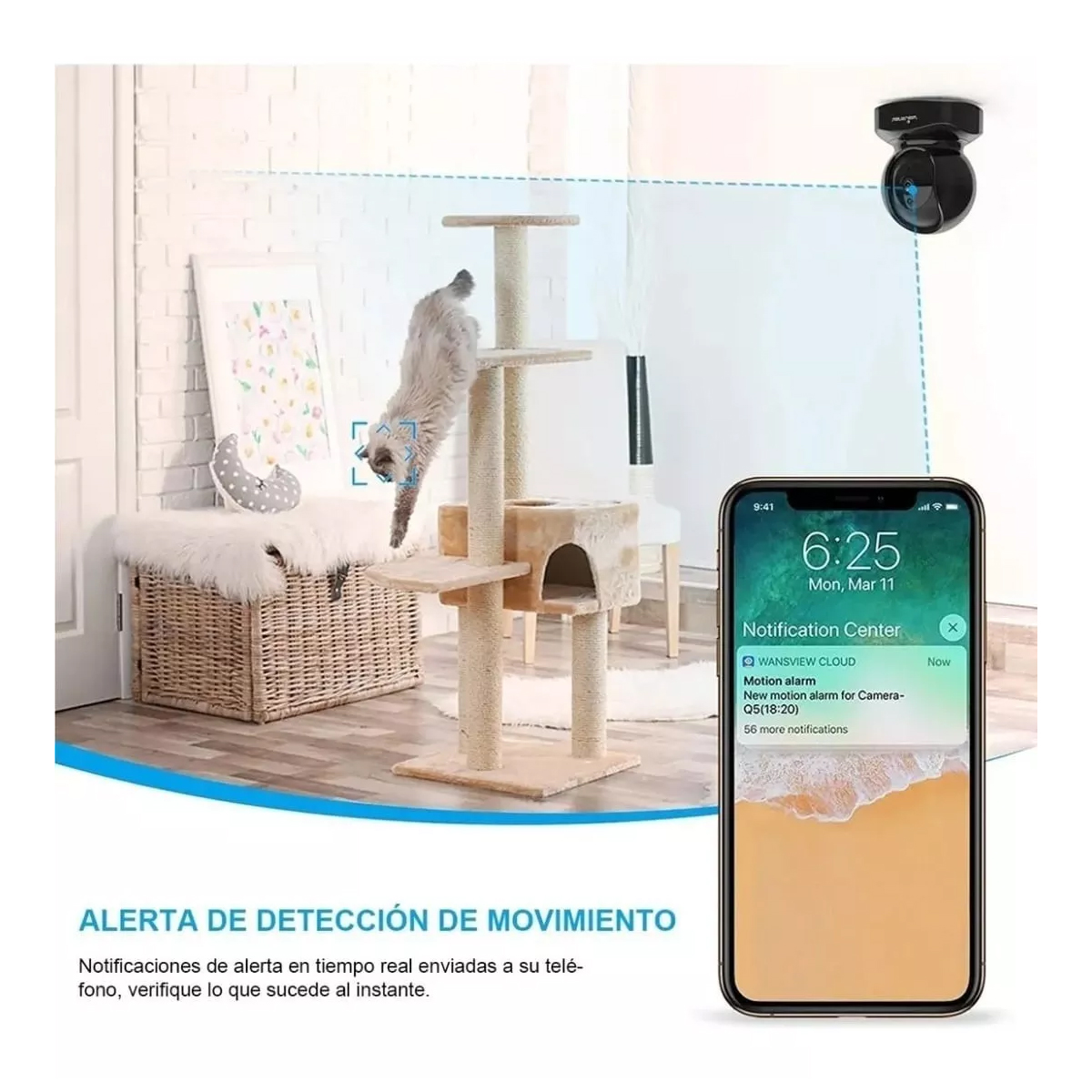 Cámara de Vigilancia y Seguridad Wifi para Uso Interior Ip66