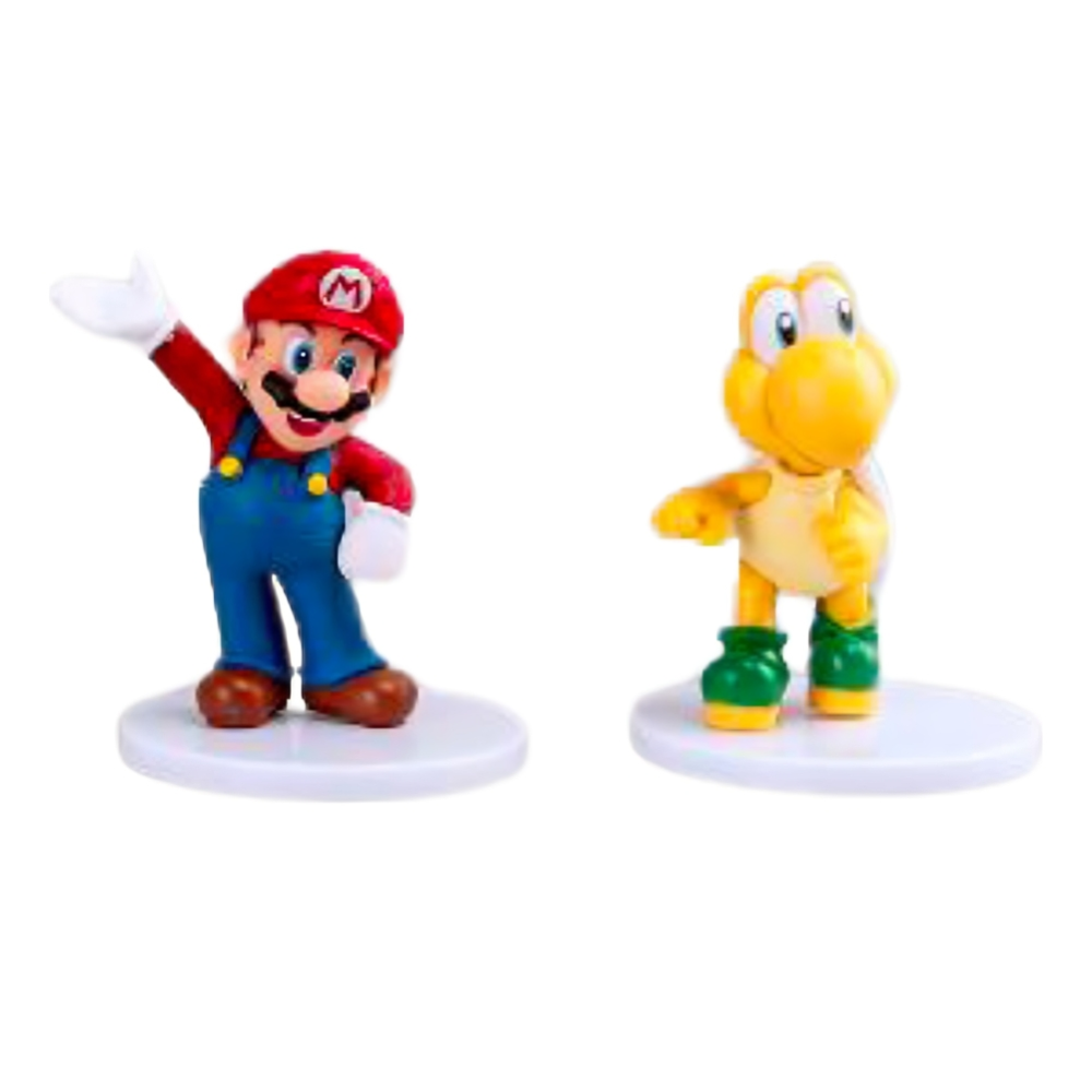 Figuras Super Mario Bros set 4 piezas Luigi Peach Mario Koppa