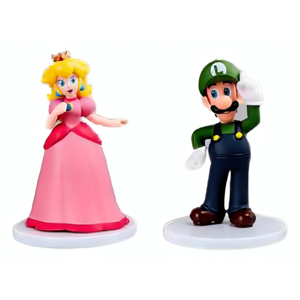 Figuras Super Mario Bros set 4 piezas Luigi Peach Mario Koppa