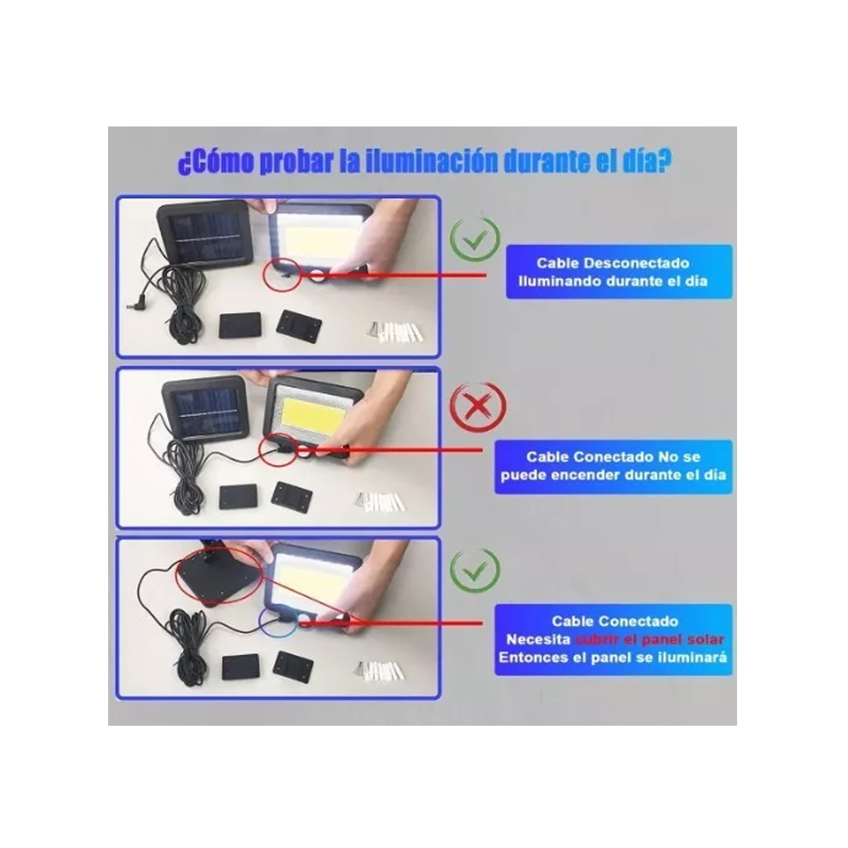 Lámpara Solar Recargable Luz Solar Exterior Jardín 100 Led
