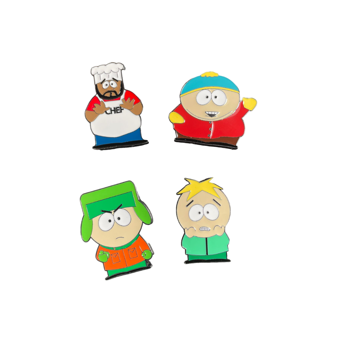 Pines South Park (Cartman, Kyle, Butters, Chef).