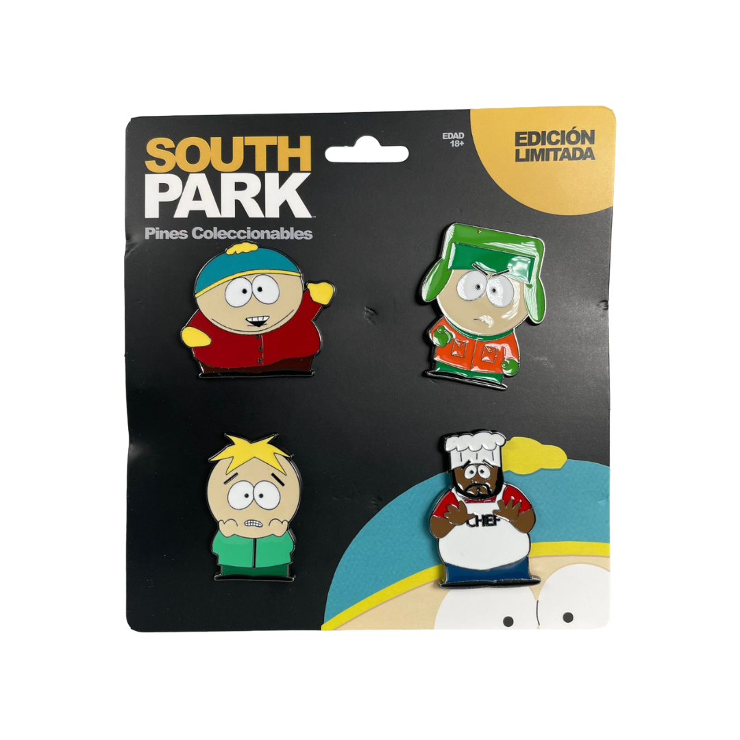 Pines South Park (Cartman, Kyle, Butters, Chef).
