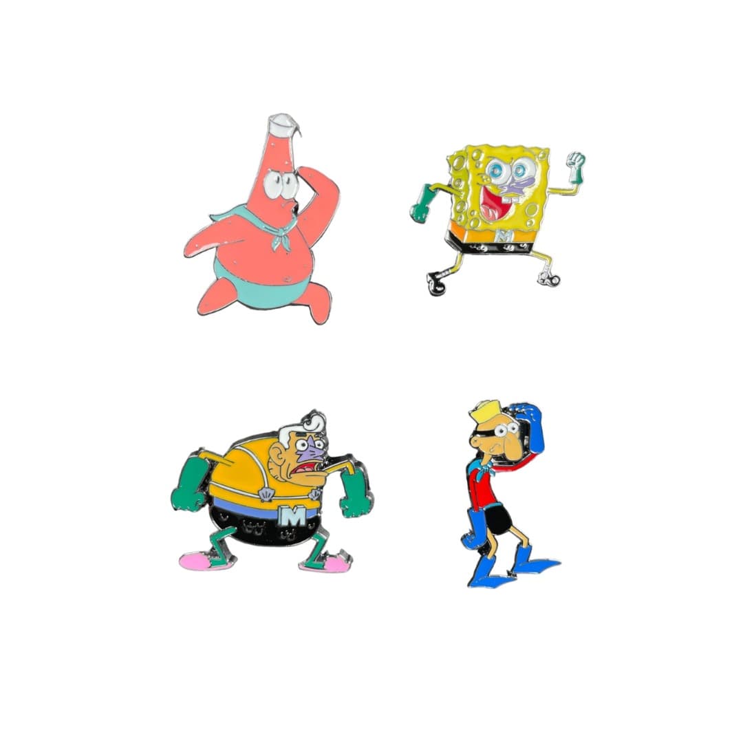 Pines Los Super Conocidos (Bob Esponja, Patricio, Sirenoman Y Chico Percebe).