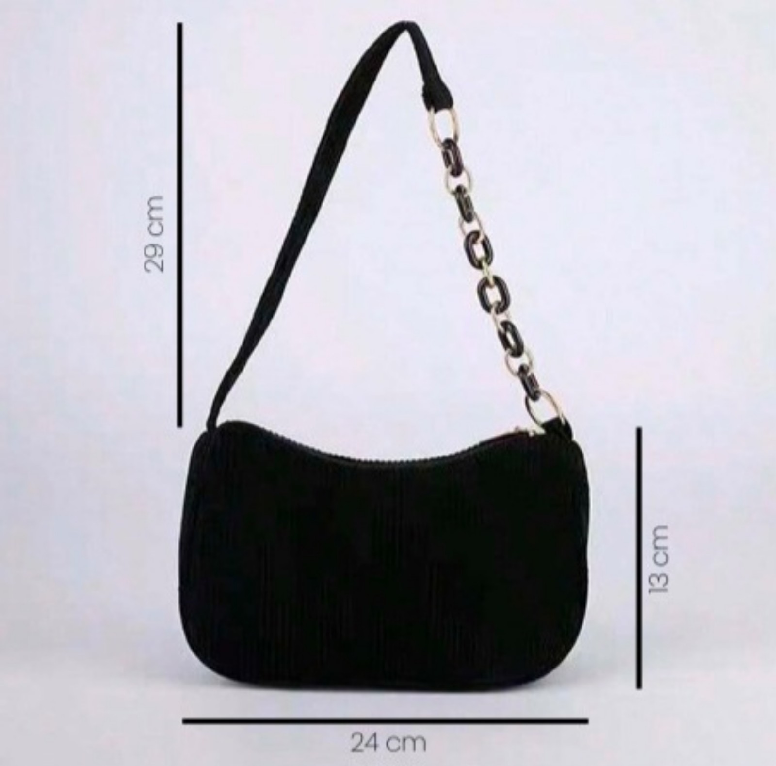 Bolsa pequeña de hombro para dama en pana Elegante