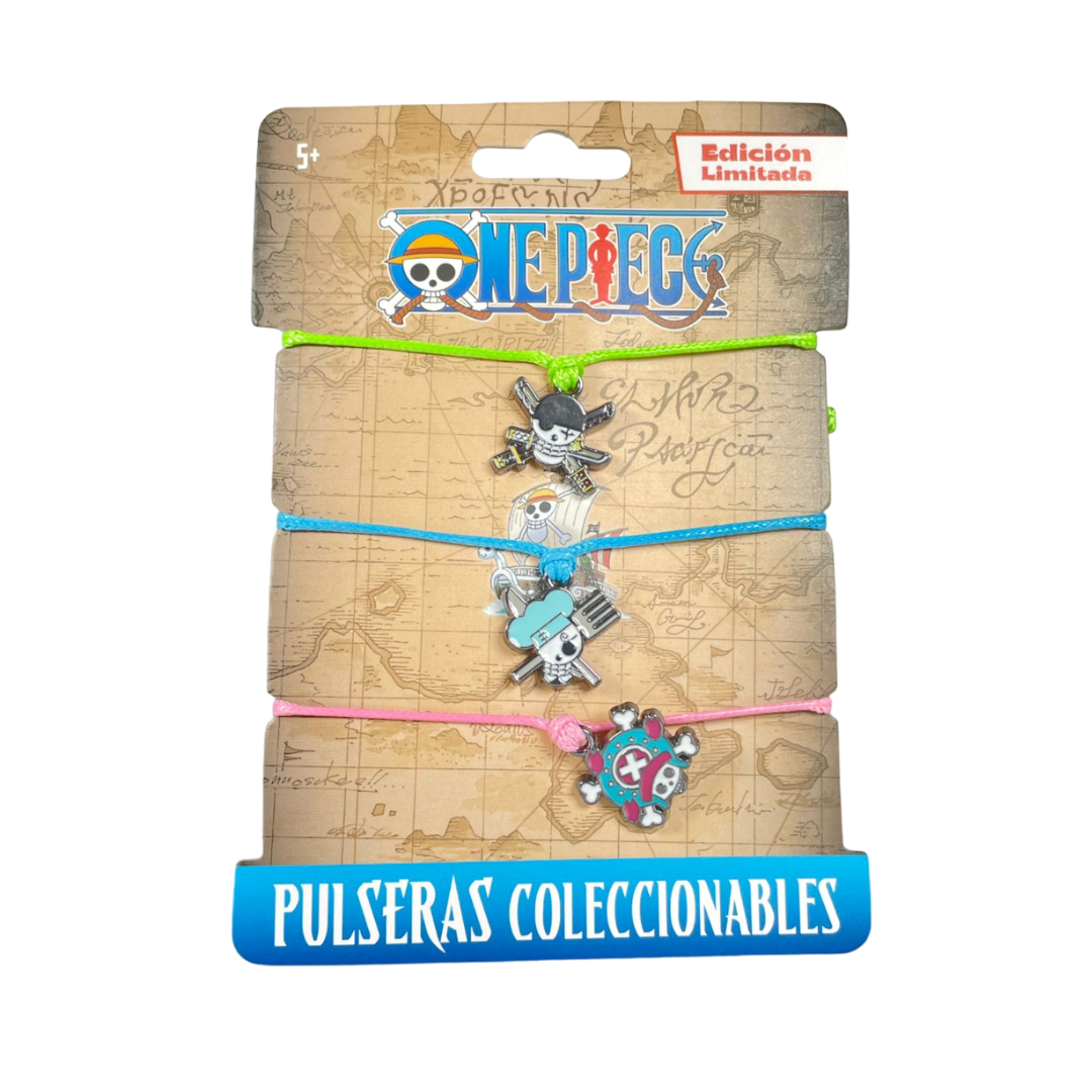 Pulseras De La Amistad Mugiwara Ii (Zoro, Sanji, Chopper) - One Pice.