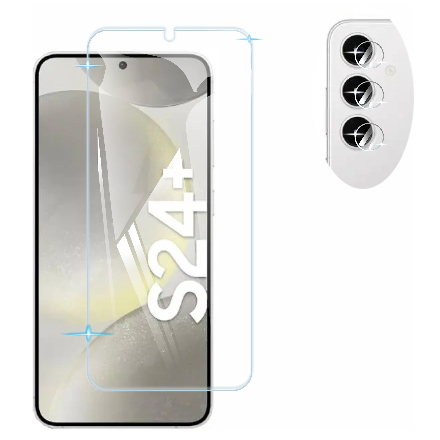 Pack Cristal Templado Para Samsung S24 Ultra S24+ + Mica Camara