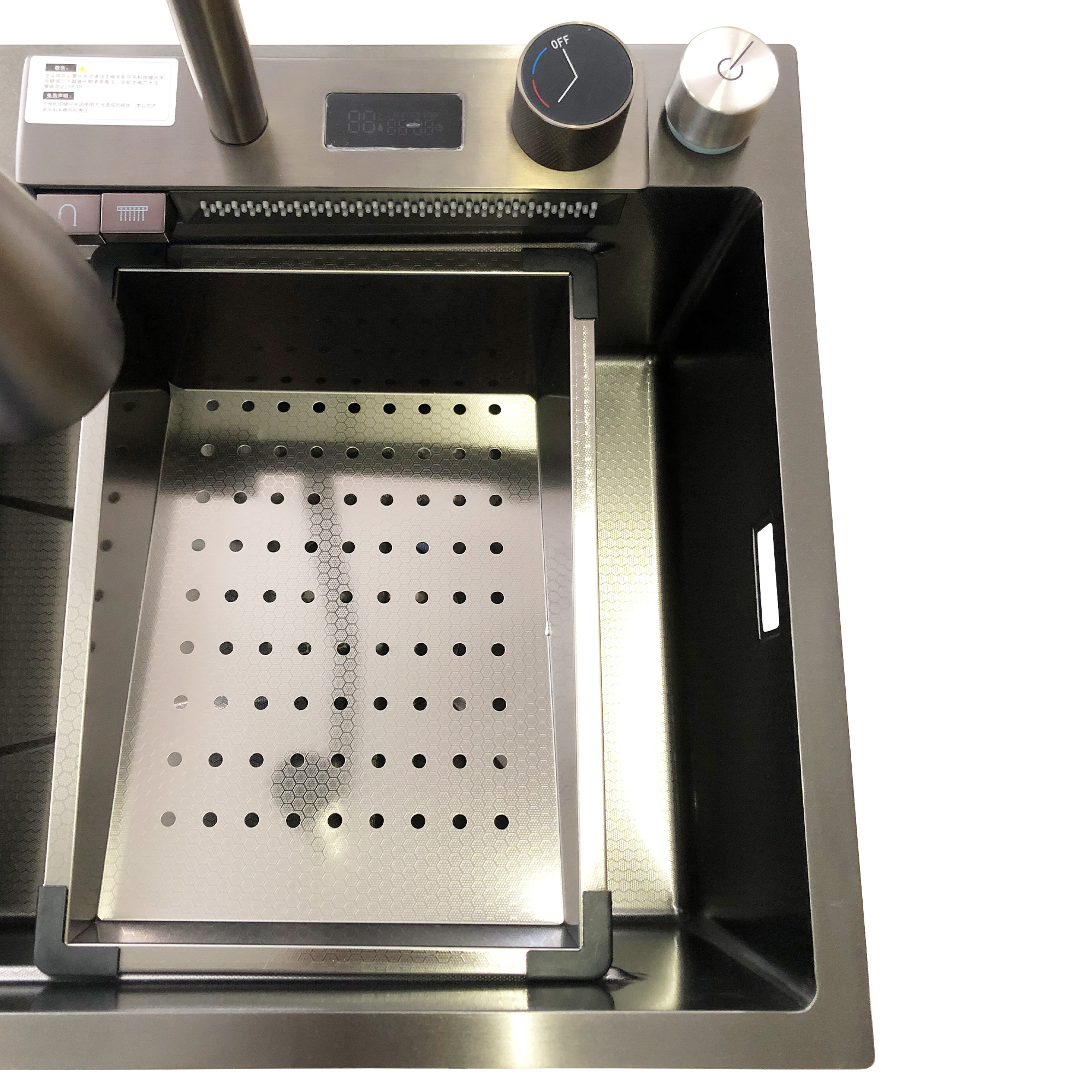 Tarja para Cocina Fregadero Con Cascada Led Acero Inoxidable Homely Elegance 80cm X 46cm X 20cm.