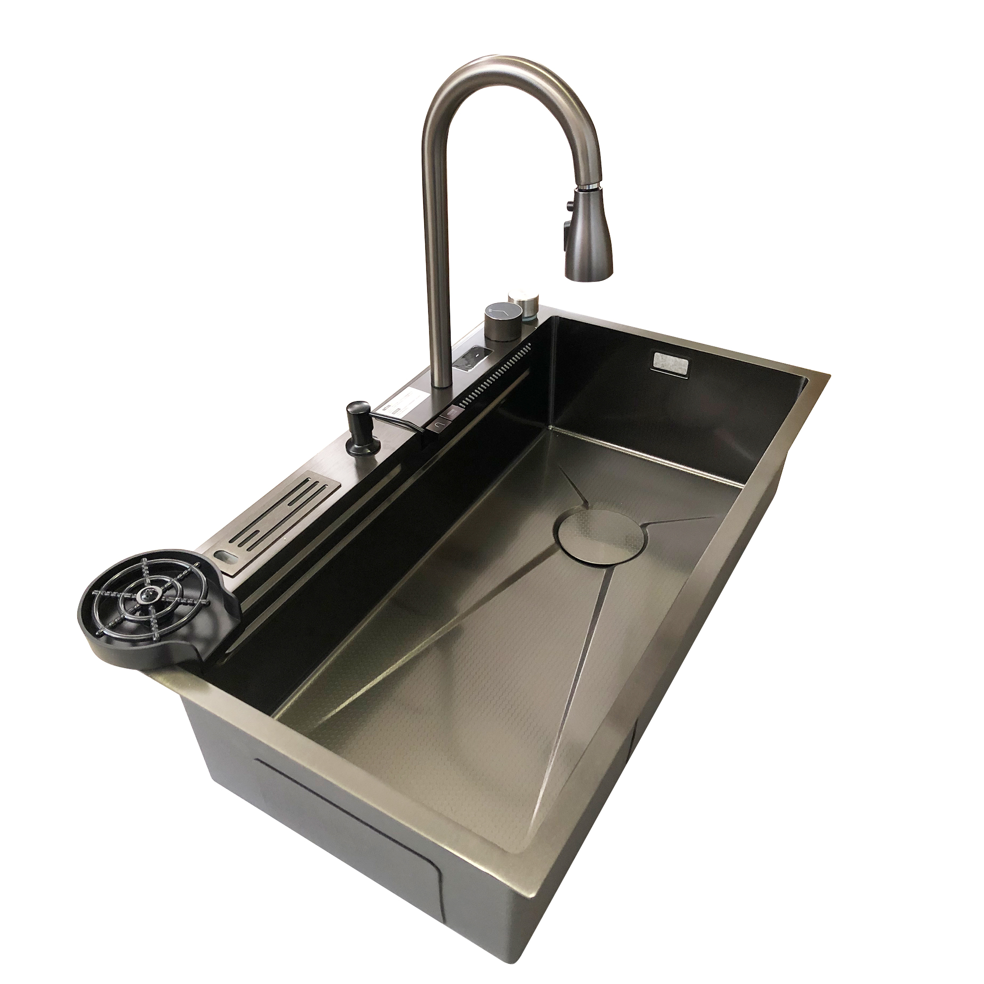 Tarja para Cocina Fregadero Con Cascada Led Acero Inoxidable Homely Elegance 80cm X 46cm X 20cm.