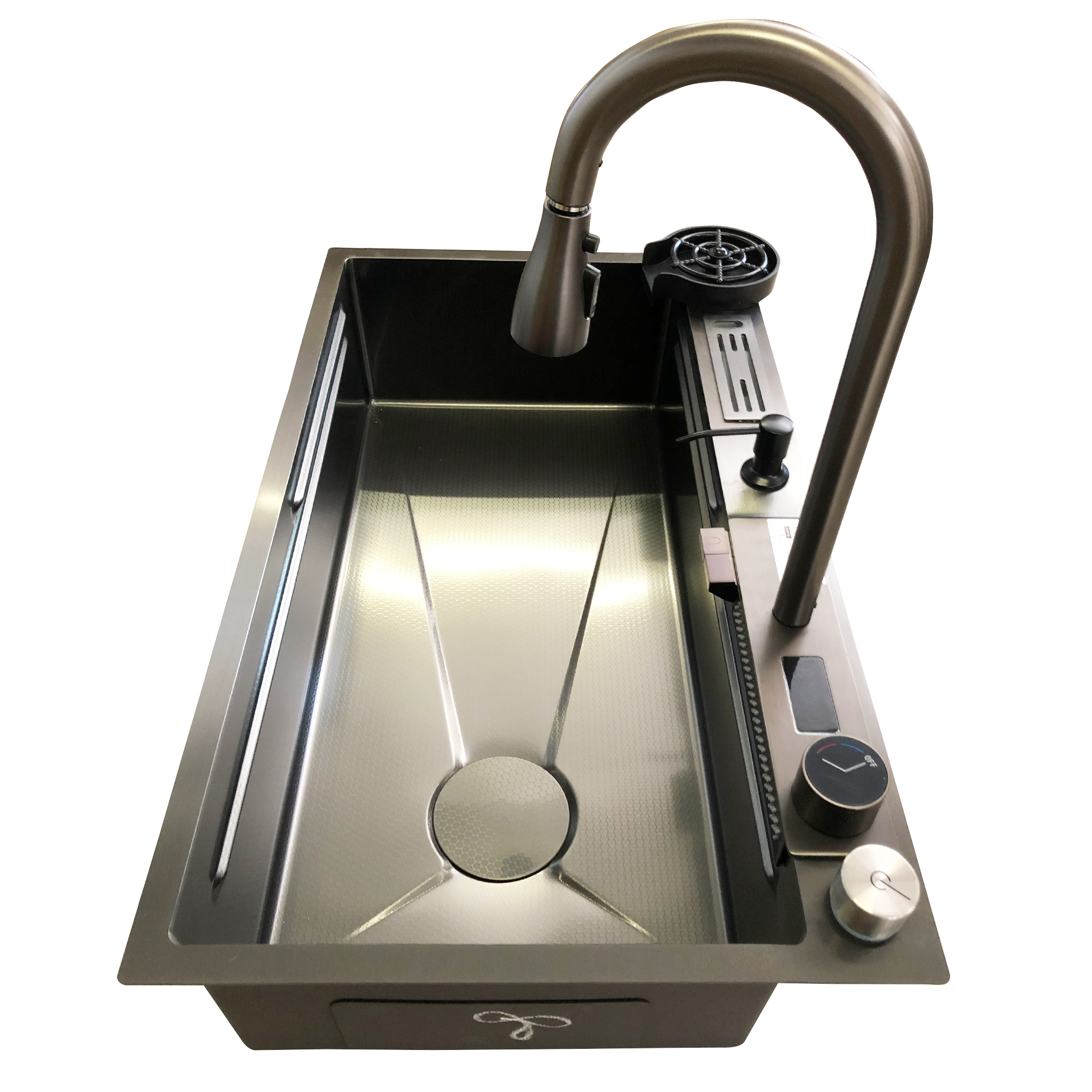 Tarja para Cocina Fregadero Con Cascada Led Acero Inoxidable Homely Elegance 80cm X 46cm X 20cm.