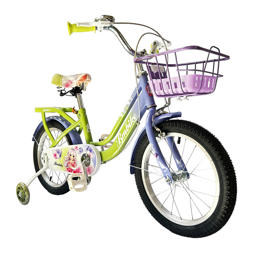 Bicicleta para Niña R-16 BM Toys Verde con Azul Pastel YM-800
