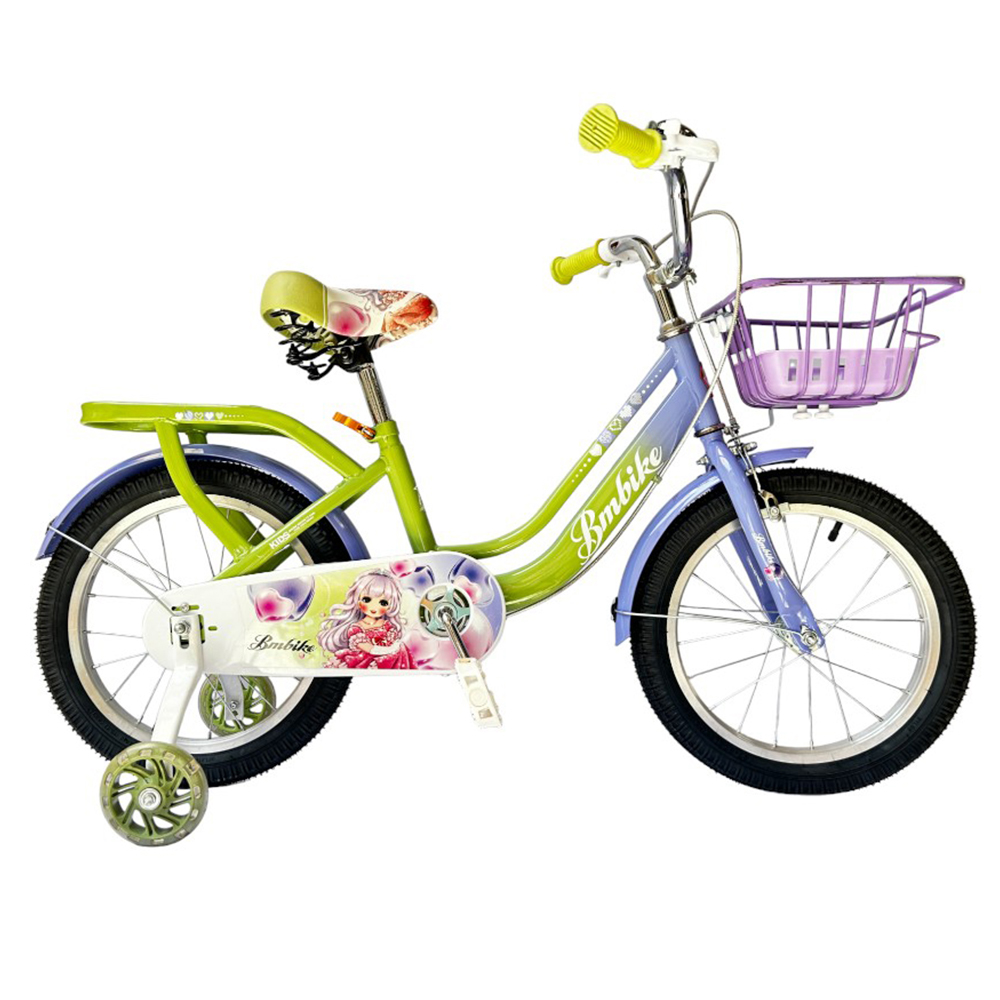 Bicicleta para Niña R-16 BM Toys Verde con Azul Pastel YM-800