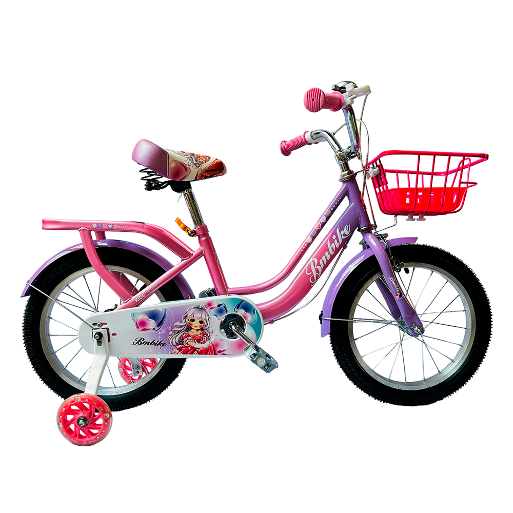 Bicicleta para Niña R-16 BM Toys Rosa Pastel con Morado YM- 800