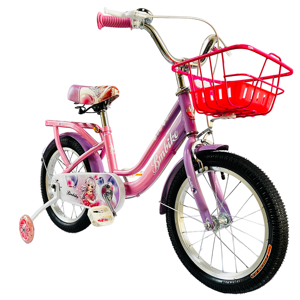 Bicicleta para Niña R-16 BM Toys Rosa Pastel con Morado YM- 800