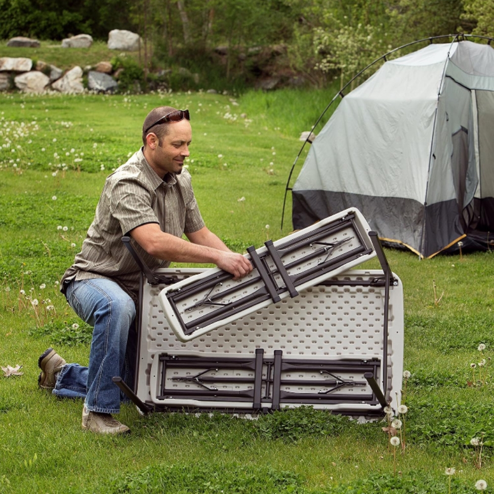Juego de mesa y bancas plegables portátil jardín picnic 