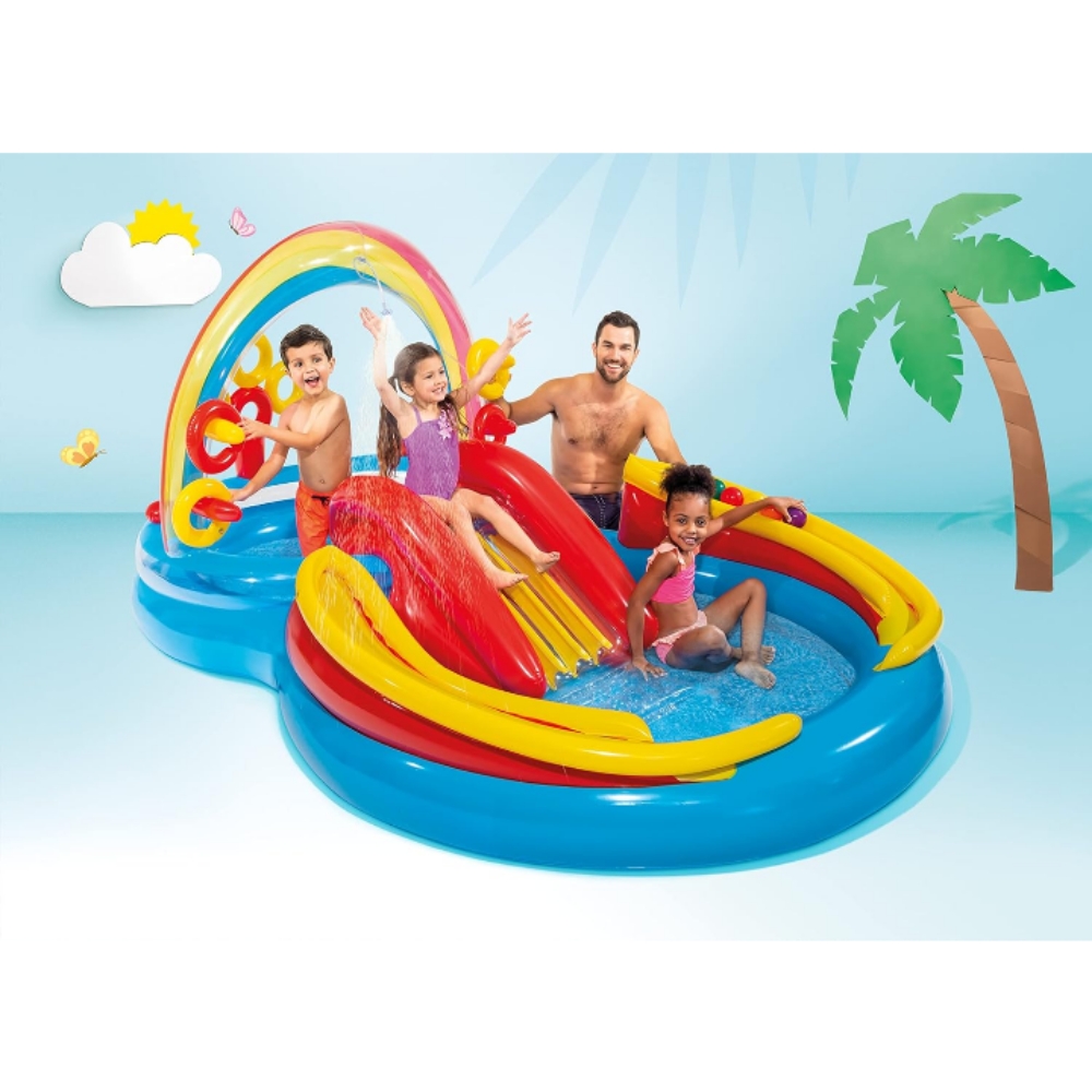 Alberca centro acuático infantil inflable jardín 