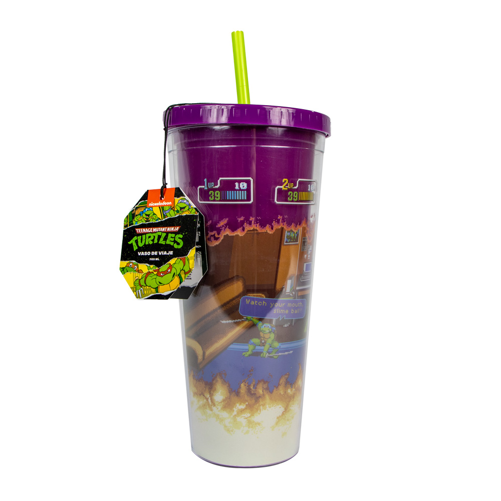 Vaso con popote Tortugas Ninja Azul - Geek Industry.